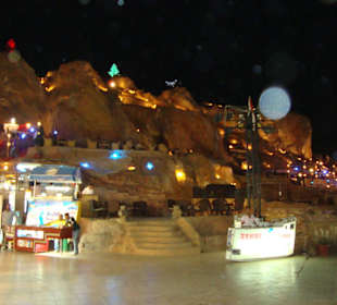 Beleuchteter Berg direkt auf dem Markt