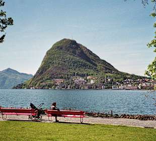 Stadtpark Lugano-Blick auf San Salvatore