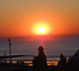 Sonnenuntergang Blick von der Terrasse Riffkieker