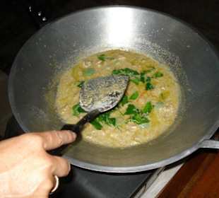 Die Zubereitung des Hauptgerichtes