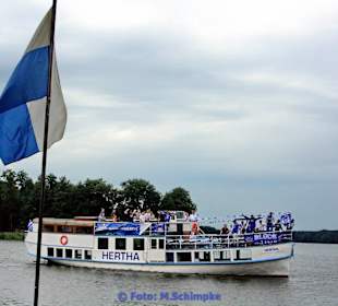 Hertha Fan-Tour an der Kyritzer Insel im Untersee