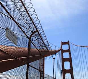 Sicherungsmaßnahmen auf der Golden Gate Bridge