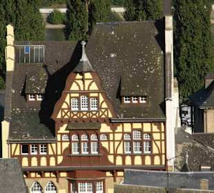 Bacharach: Fachwerkhaus, Blick vom Weinberg