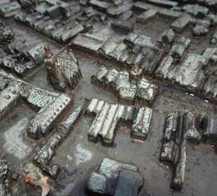 Details des Blinden-Stadtmodells