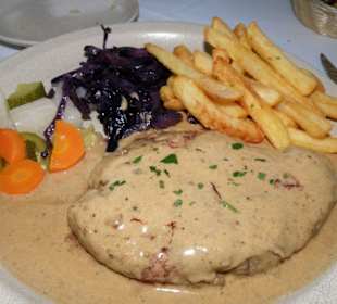 Pfeffersteak flambiert