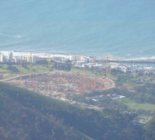 Baustelle des Fußballstadions