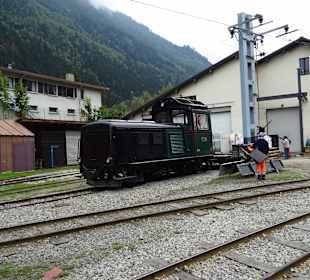 Rangierlok im Bahnhof