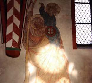 Hl. Christophorus mit Lichtspiel