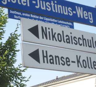 Hinweisschild zum Weg