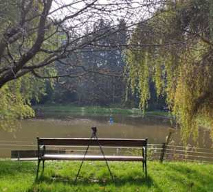 Vorbei an einem kleinen Teich