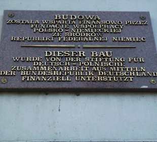 Mragowo - Infotafel am Rathaus