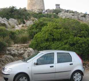 Piratenausguck und unser Mietwagen