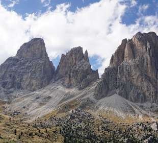 Auch Langkofel Sicht vom Pordojpass oder Sellapass