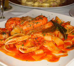 Papardelle mit Gambas