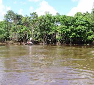 Blick auf eine Indio-Siedlung