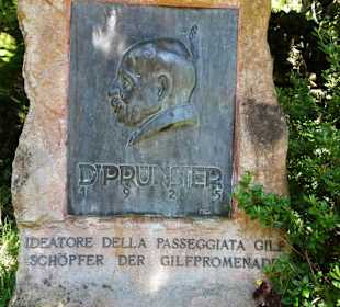 Denkmal für den Begründer der Gilfpromenade