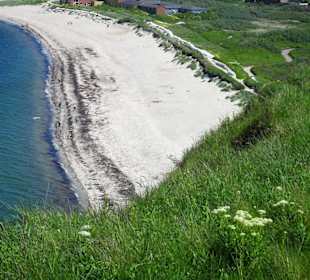Blick auf den Nordstrand von Helgoland