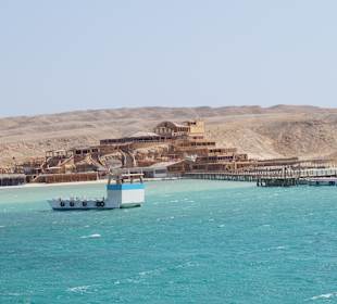 Vom Bot die sicht zur Insel