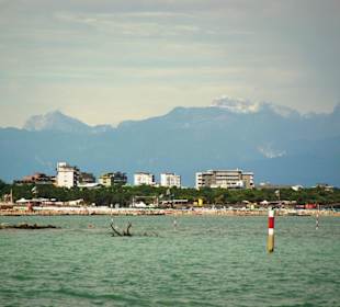 Strand Lignano Sicht von Bibi aus