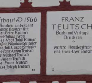 Inschrift am Teutsch-Haus, Gerolzhofen