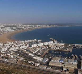 Bucht von Agadir und Fischerreihafen