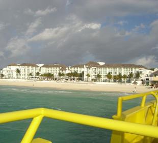 Vom Schiff Blick auf den Strand