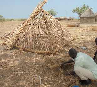 Dachbau im Norden von Kamerun