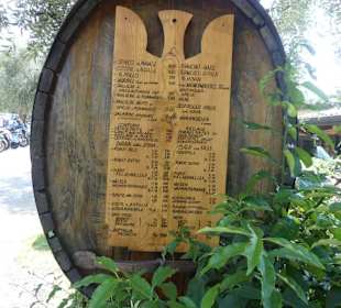 Speisekarte auf Holz