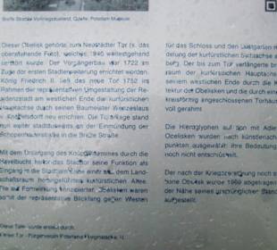 Obelisk des Neustädter Tores Breite Str. 13