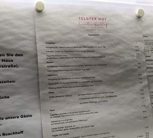 Speisenkartenauszug