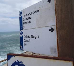 Beschilderung zu den Hornos