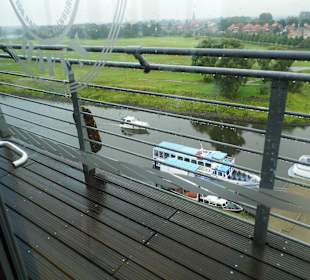 Blick aus dem Cafe auf den Hafen