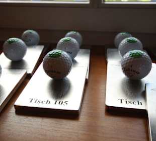 Tischmarkierungen Clubhaus
