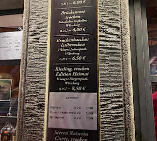 Preisliste im Winter