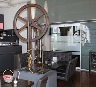 Dampfmaschine als Dekoration