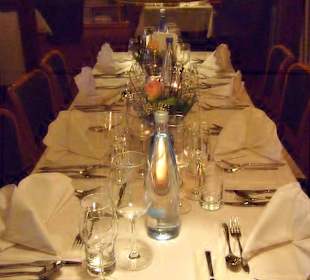 Perfekte Tischdekoration