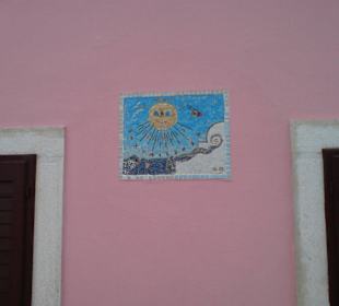 Haus mit schönem Mosaik