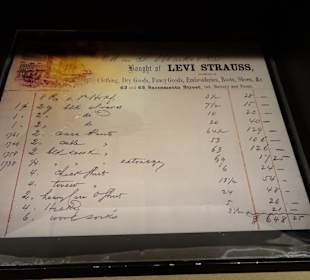 Die erste erhaltene Rechnung von Levi Strauss