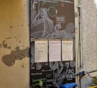 Tageskarte des Restaurants