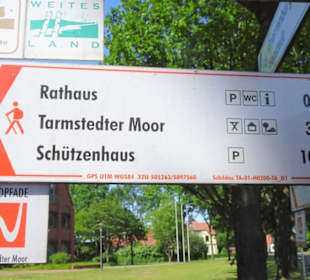 Wanderhinweis zum Tarmstedter Moor