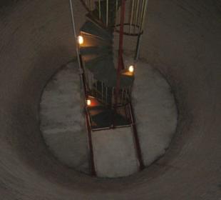 Die Wendeltreppe im Burschenschaftsdenkmal.