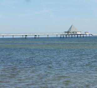 Blick vom Strand zur Seebrücke von Heringsdorf