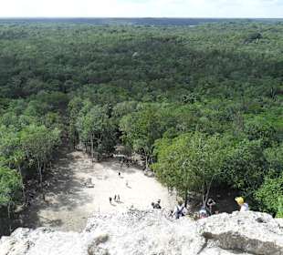 Vista sulla foresta dalla piramide di Coba