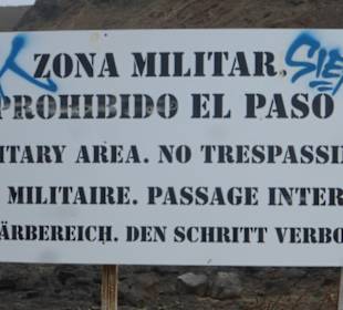 Militärischer Bereich – Zutritt verboten
