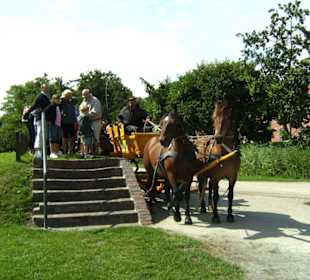 Ausstiegstelle der Wattwagen auf Neuwerk