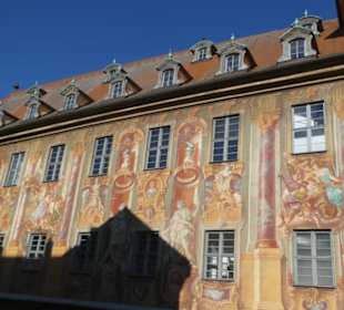 Fassadenbemalung an Alten Rathaus von Bamberg