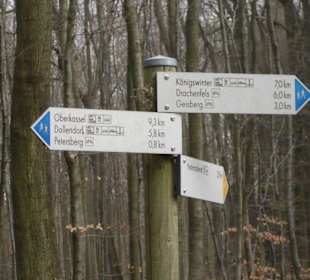 Gute Beschilderung auf dem Rheinsteig