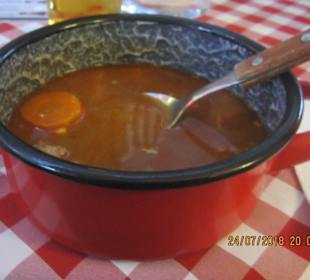 Vorsuppe des Menüs
