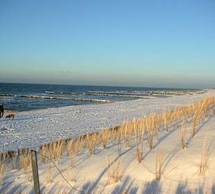 Strand Markgrafenheide im Winter