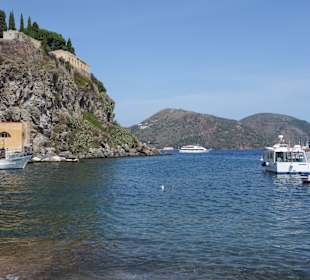 Blick vom kleinen Hafen zum Monte Rosa